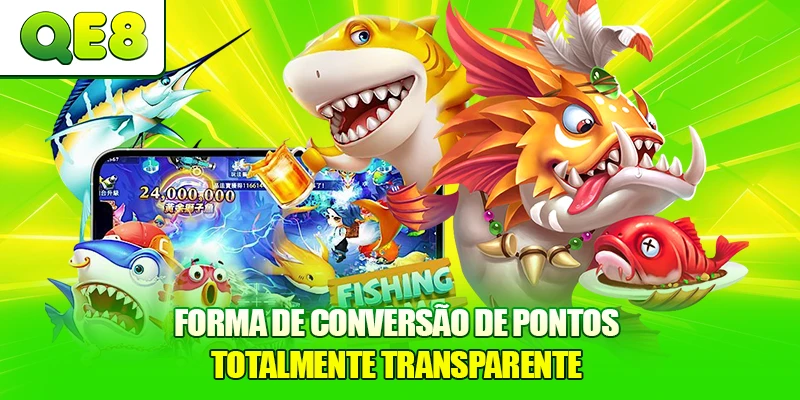 Forma de conversão de pontos totalmente transparente