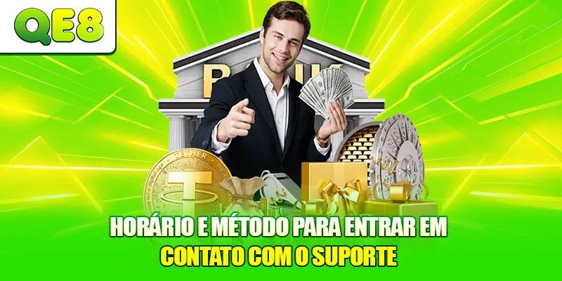Horário e método para entrar em contato com o suporte